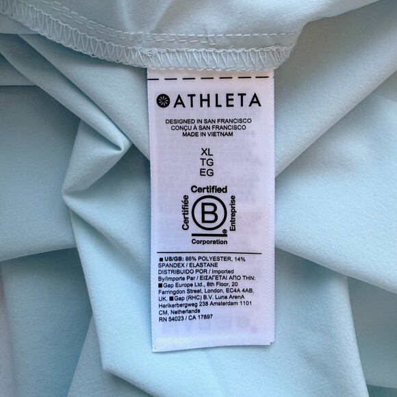 Athleta Presidio Maxi Dress Traveler High Low Coastal Chic Light Blue Women’s XL - Picture 10 of 10